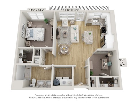 bedroom floor plan | apartments in naples fl | Amberlin South Naples